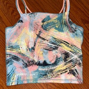 Colorful Abstract Print Simone Biles X Athleta Girl Tank Top